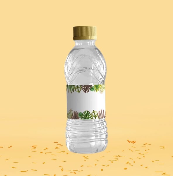 Baby Safari Temalı Su Şişesi Etiketi