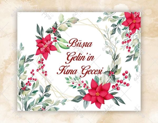 Kokina Temalı Kına Pisti Kaplaması