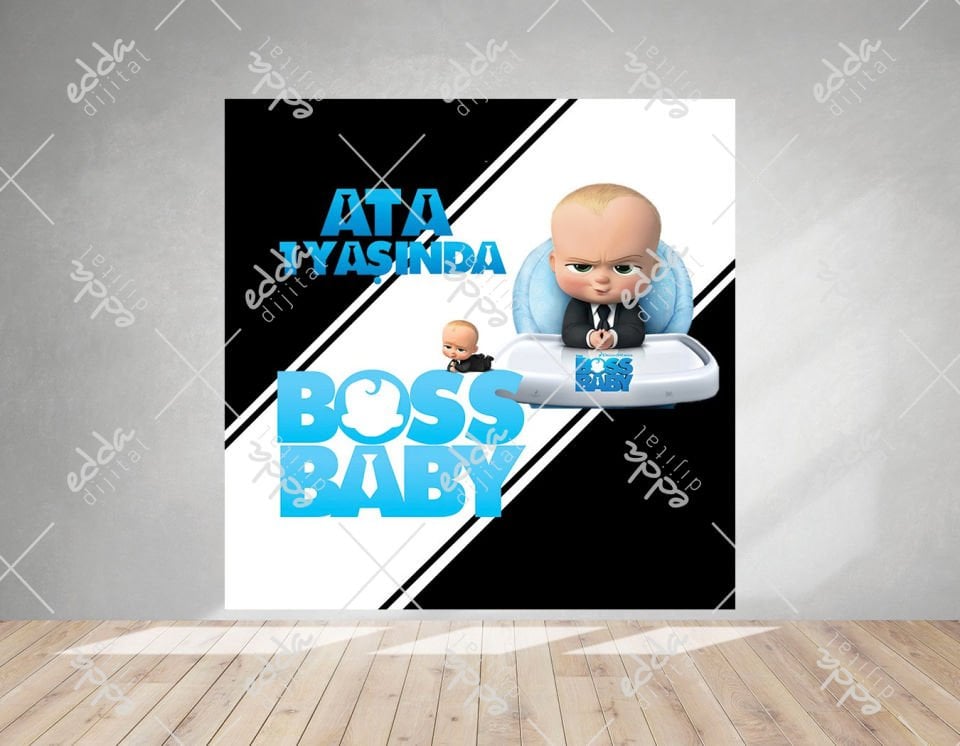 Baby Boss Temalı Doğum Günü Afişi