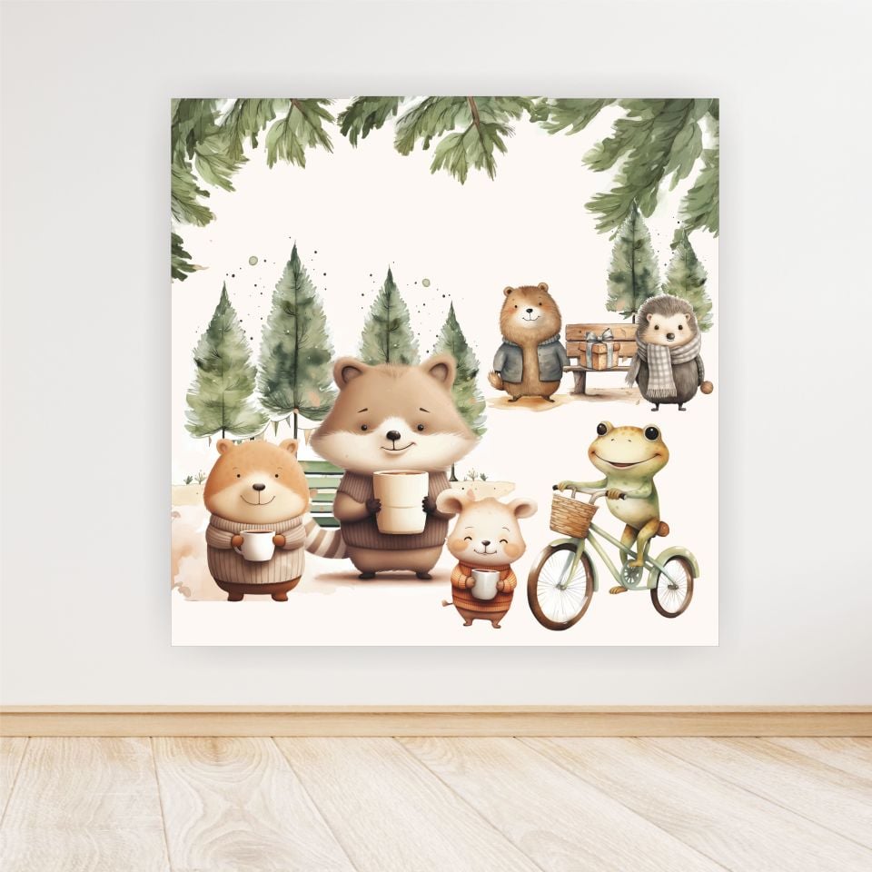 Sevimli Hayvanlar Temalı Doğum Günü Afişi