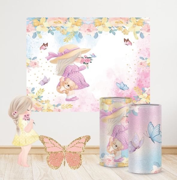 Çiçekli Kız Konseptli Mini 2 Paket