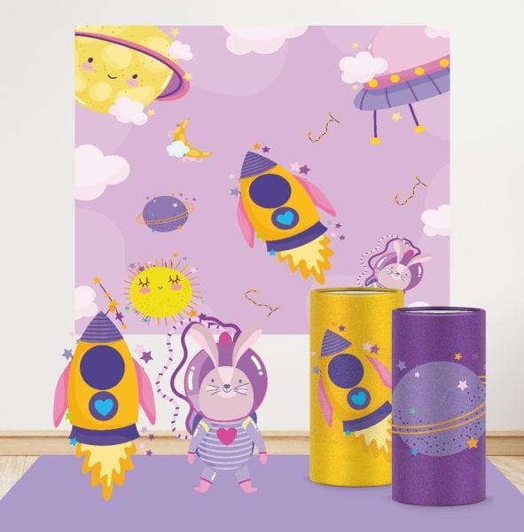 Pembe Uzay Konseptli Mini 1 Paket