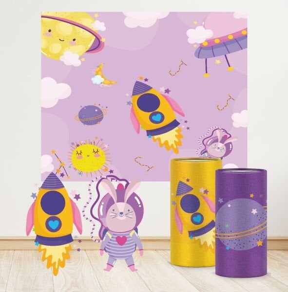 Pembe Uzay Konseptli Mini 2 Paket