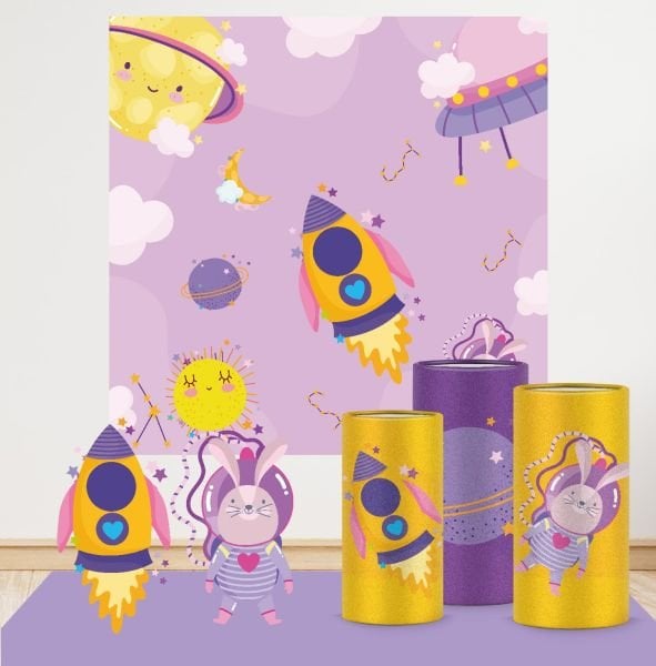 Pembe Uzay Konseptli Mega 3 Paket