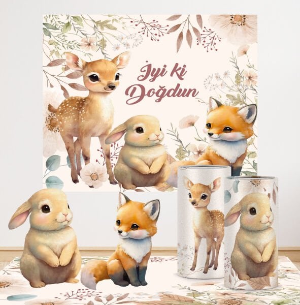 Sevimli Hayvanlar Konseptli Mini 1 Paket