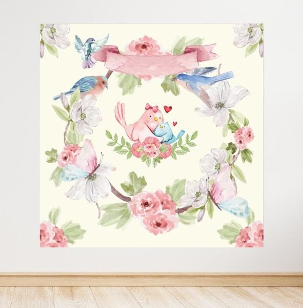 Kuş Temalı Doğum Günü Afişi