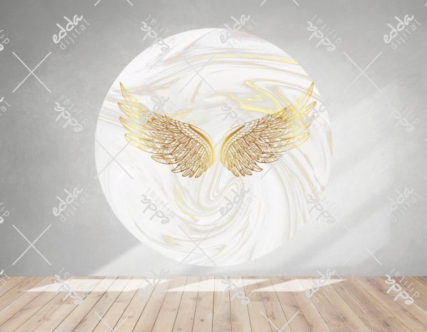 Melek Kanadı Temalı Baby Shower Afişi