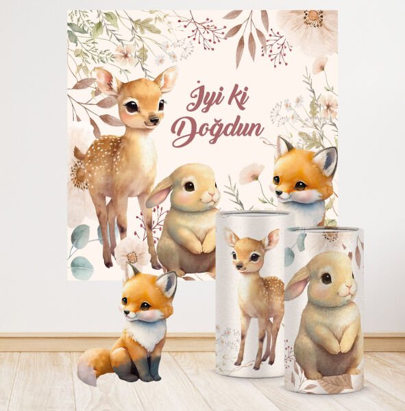 Sevimli Hayvanlar Konseptli Mega 4 Paket