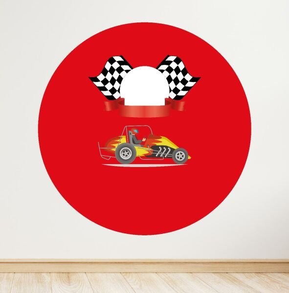 Yarış Temalı Doğum Günü Afişi