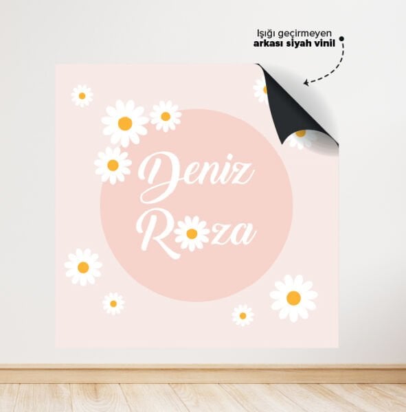 Papatya Konsepti Doğum Günü Afişi