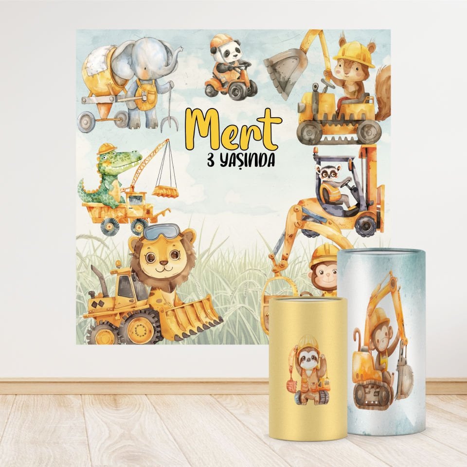 İnşaat Konseptli Mini 4 Paket