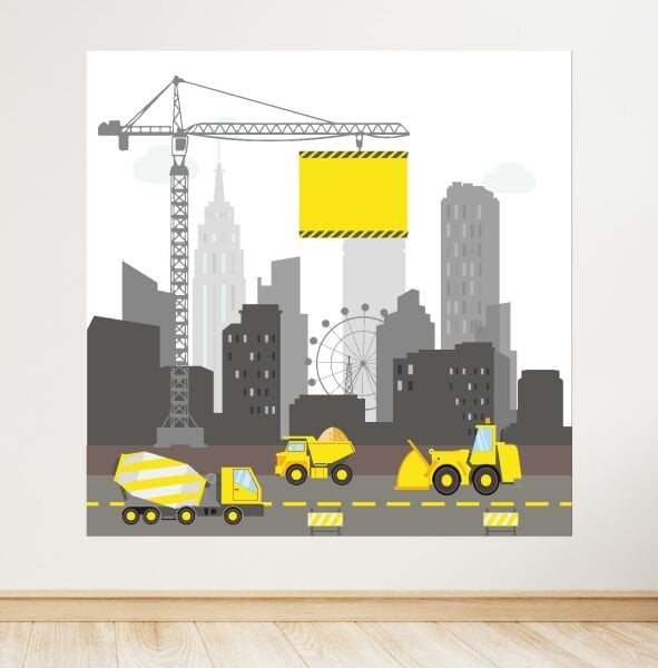 İnşaat Temalı Doğum Günü Afişi