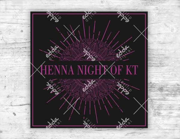 Mor Renkte Desenli Kına Pisti Kaplaması