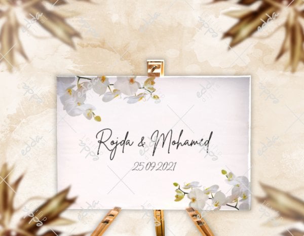 Orkide Desenli Karşılama Pisti