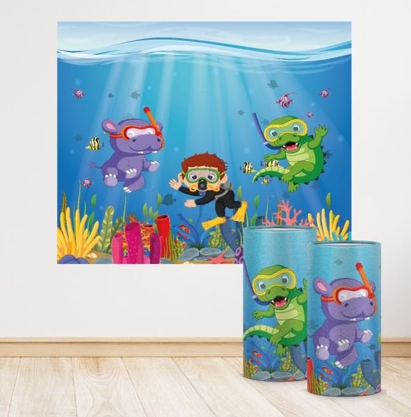 Sevimli Denizaltı Konseptli Mini 4 Paket