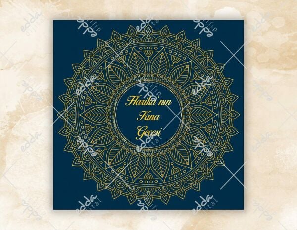 Mavi Gold Desenli Kına Pisti Kaplaması