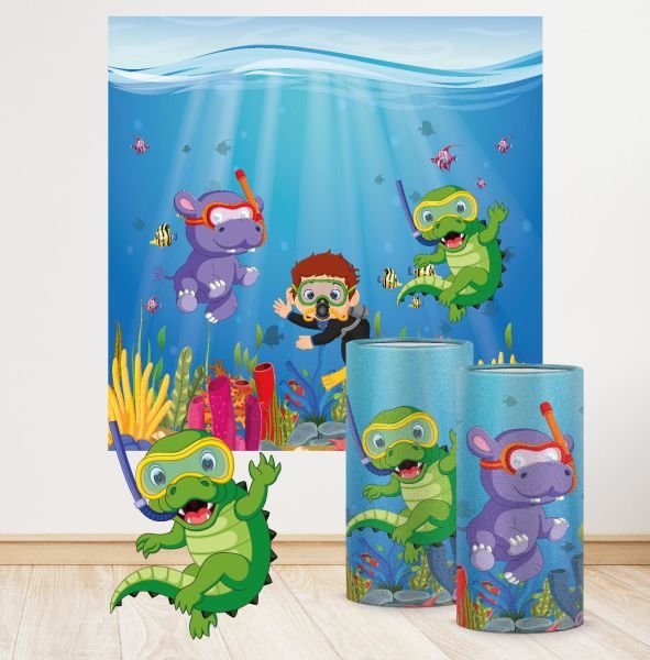 Sevimli Denizaltı Konseptli Mega 4 Paket