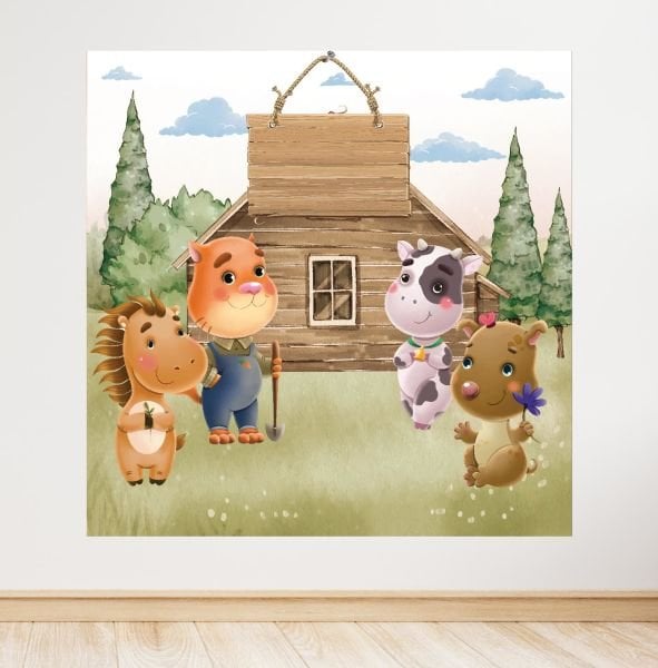 Çiftlik Temalı Doğum Günü Afişi