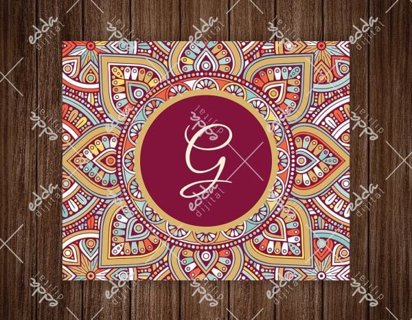 Etnik Desenli Kına Pisti Kaplaması