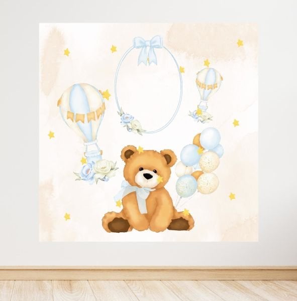 Ayıcık Temalı Doğum Günü Afişi