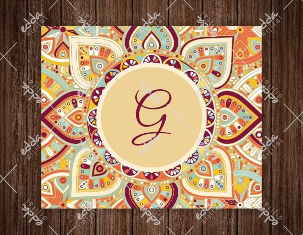 Kahverengi Desenli Kına Pisti Kaplaması