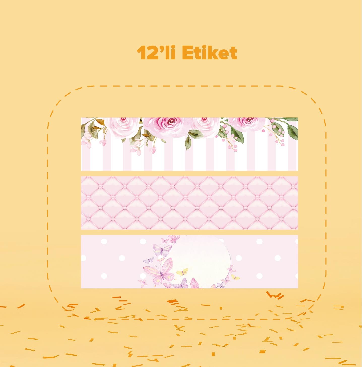 Balerin Temalı Su Şişesi Etiketi