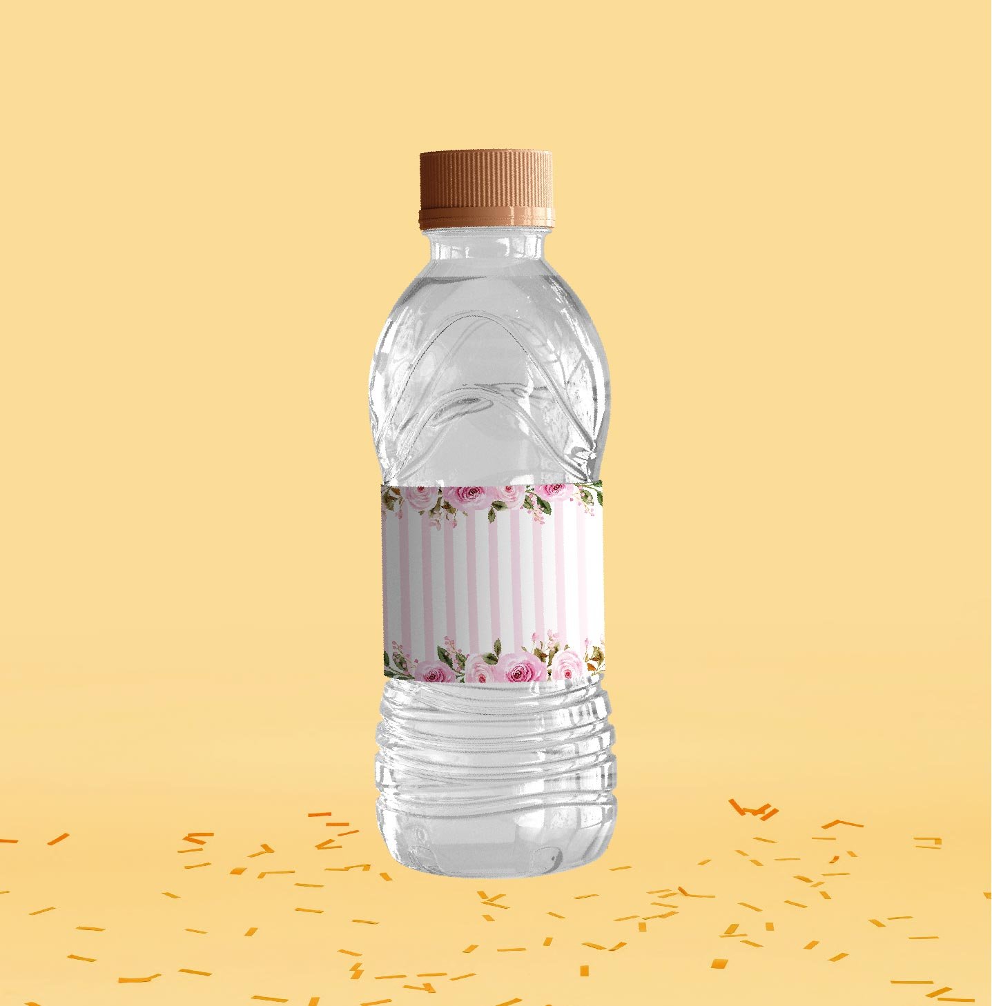 Balerin Temalı Su Şişesi Etiketi