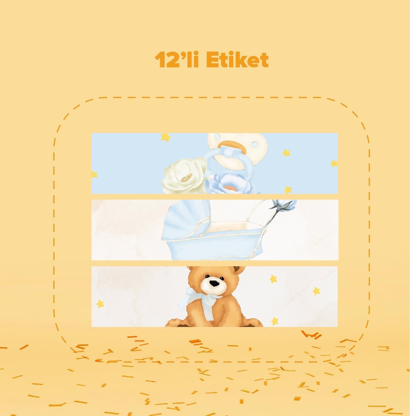 Ayıcık Temalı Su Şişesi Etiketi