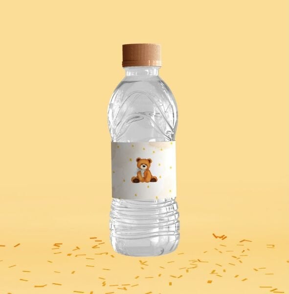 Ayıcık Temalı Su Şişesi Etiketi