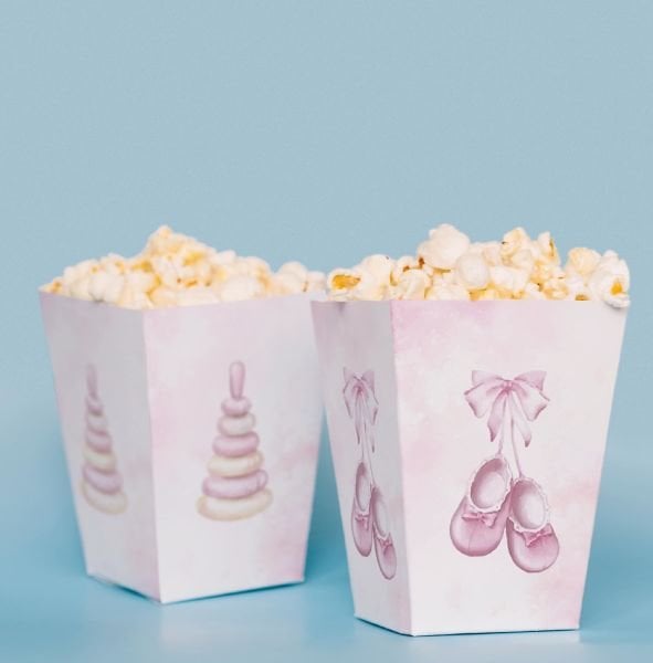 Baby Shower Temalı Pop Corn Kutusu