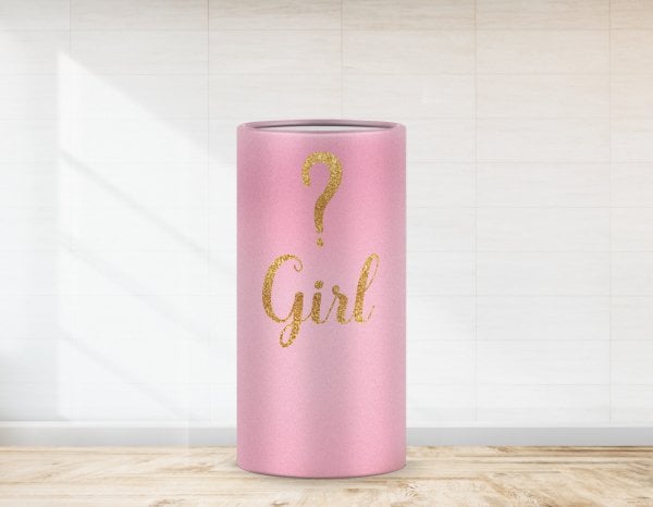 Baby Shower Pembe Soru İşareti Temalı Strafor Kaplaması