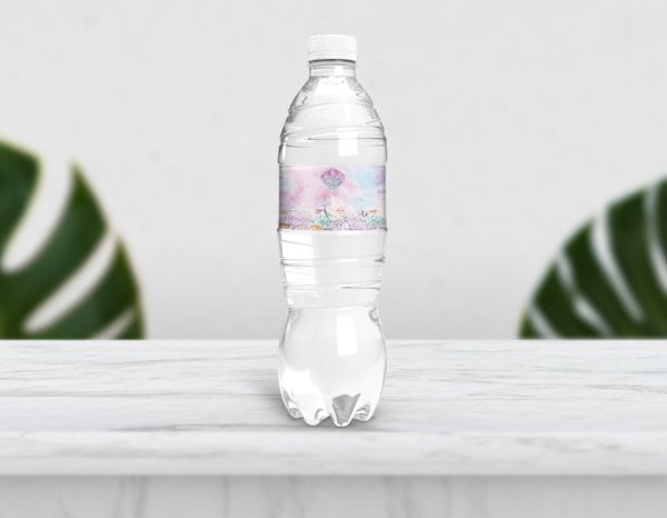 Deniz Kızı Temalı Su Şişesi Etiketi