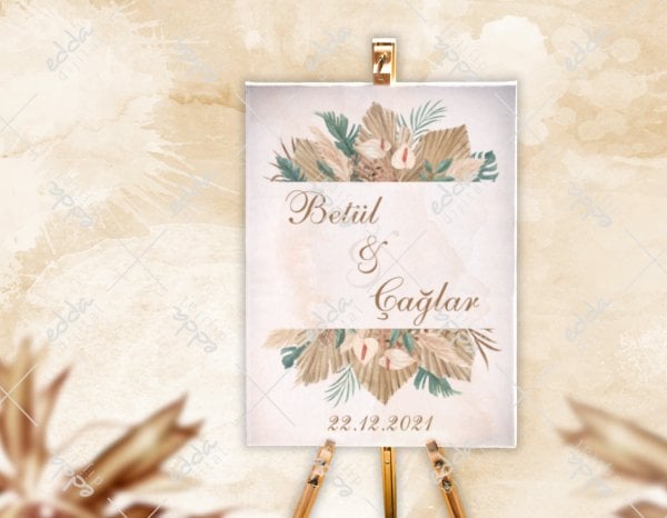 Zambak Detaylı Karşılama Panosu