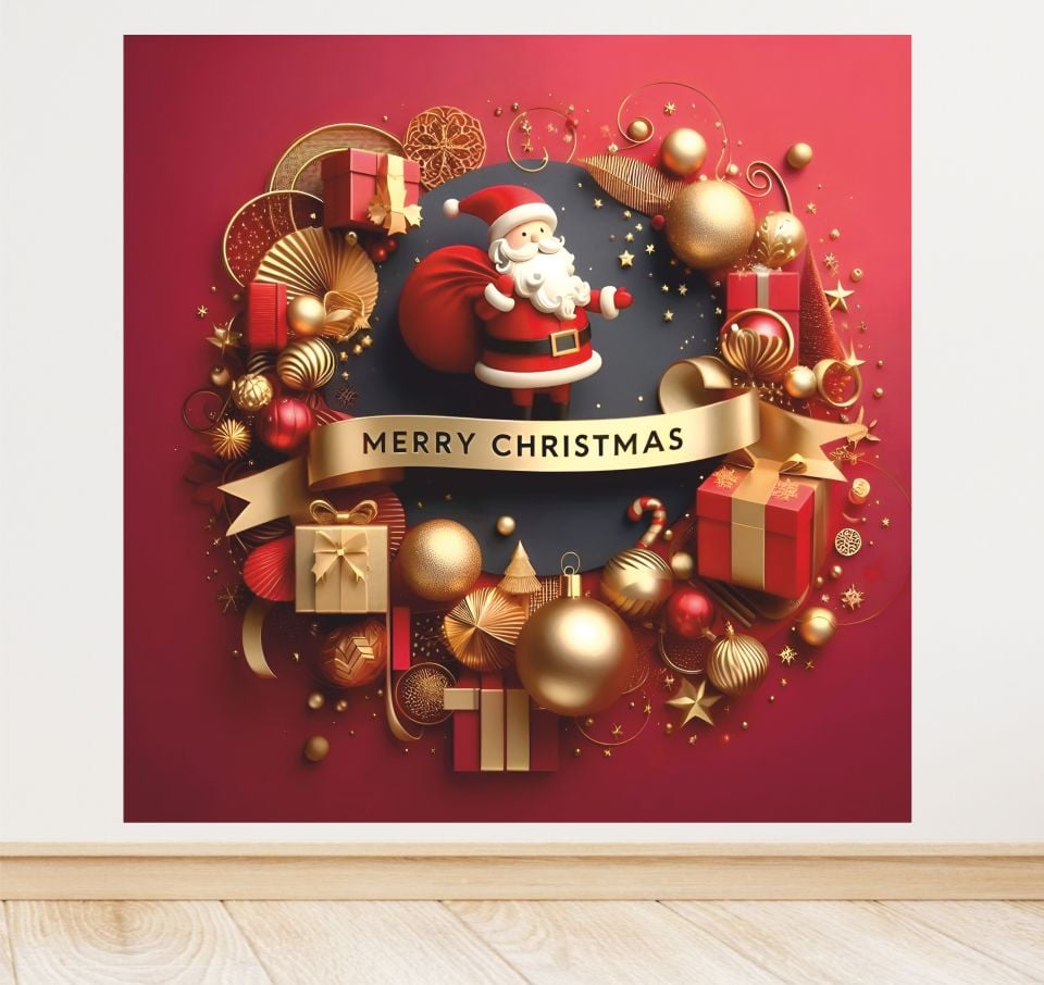 Yeni Yıl Temalı Doğum Günü Afiş