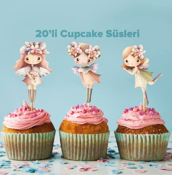 Peri Kızı Konseptli Cupcake Süsü