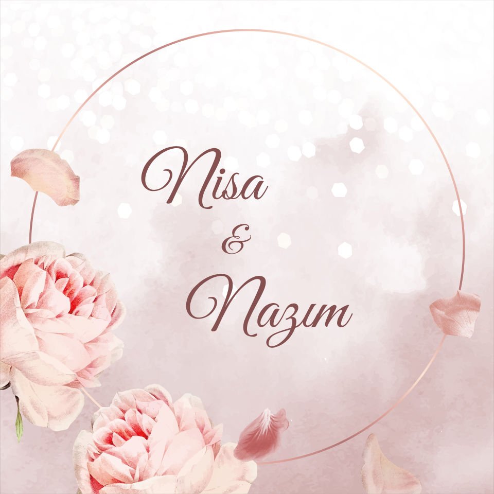 Pembe Gül Detaylı Dans Pisti Kaplaması