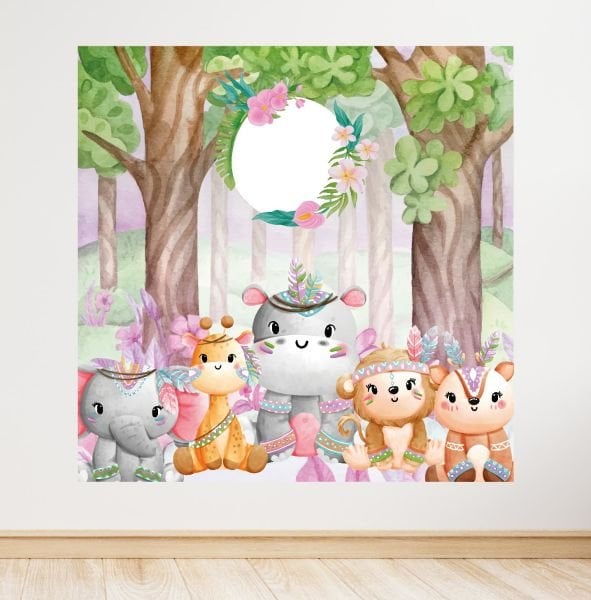 Safari Temalı Doğum Günü Afişi