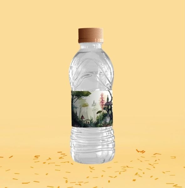 Peri Kızı Temalı Su Şişesi Etiketi