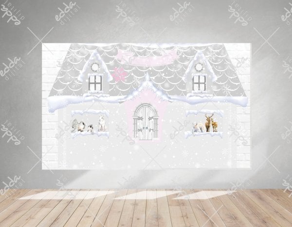 Kardan Ev Temalı Doğum Günü Afişi