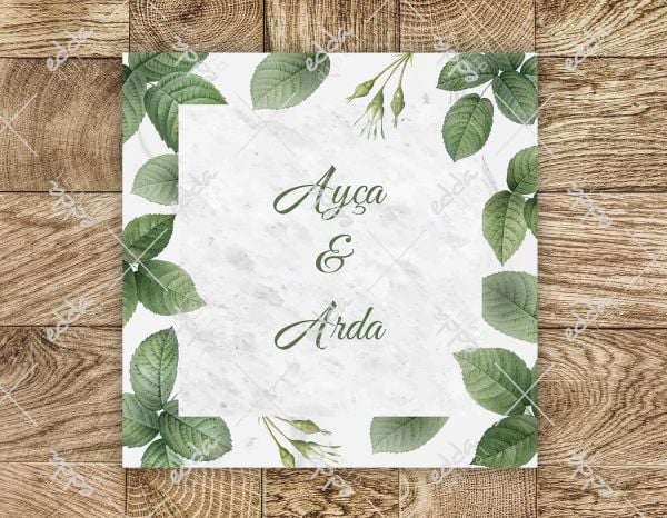 Mermer Desenli Yapraklı Dans Pisti Kaplaması