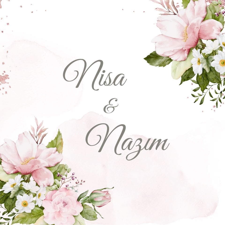 Pembe Çiçek Desenli Dans Pisti Kaplaması