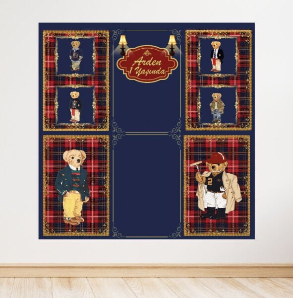 Polo Bear Konseptli Doğum Günü Afişi