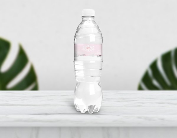 Kış Temalı Kar Tanesi Su Şişesi Etiketi