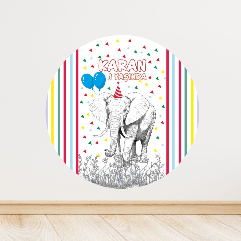 Sirk Temalı Doğum Günü Afişi