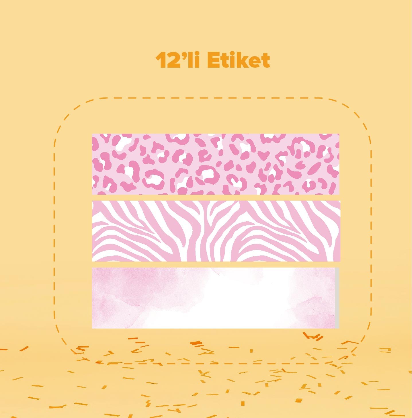 Safari Temalı Su Şişesi Etiketi