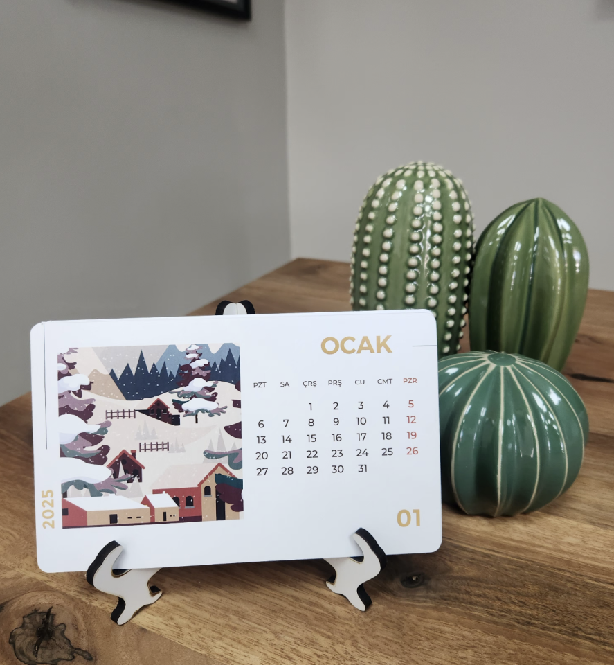 Ayaklı Özel Tasarım Takvim