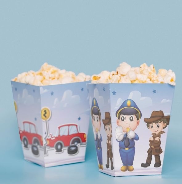 Polis Temalı Pop Corn Kutusu