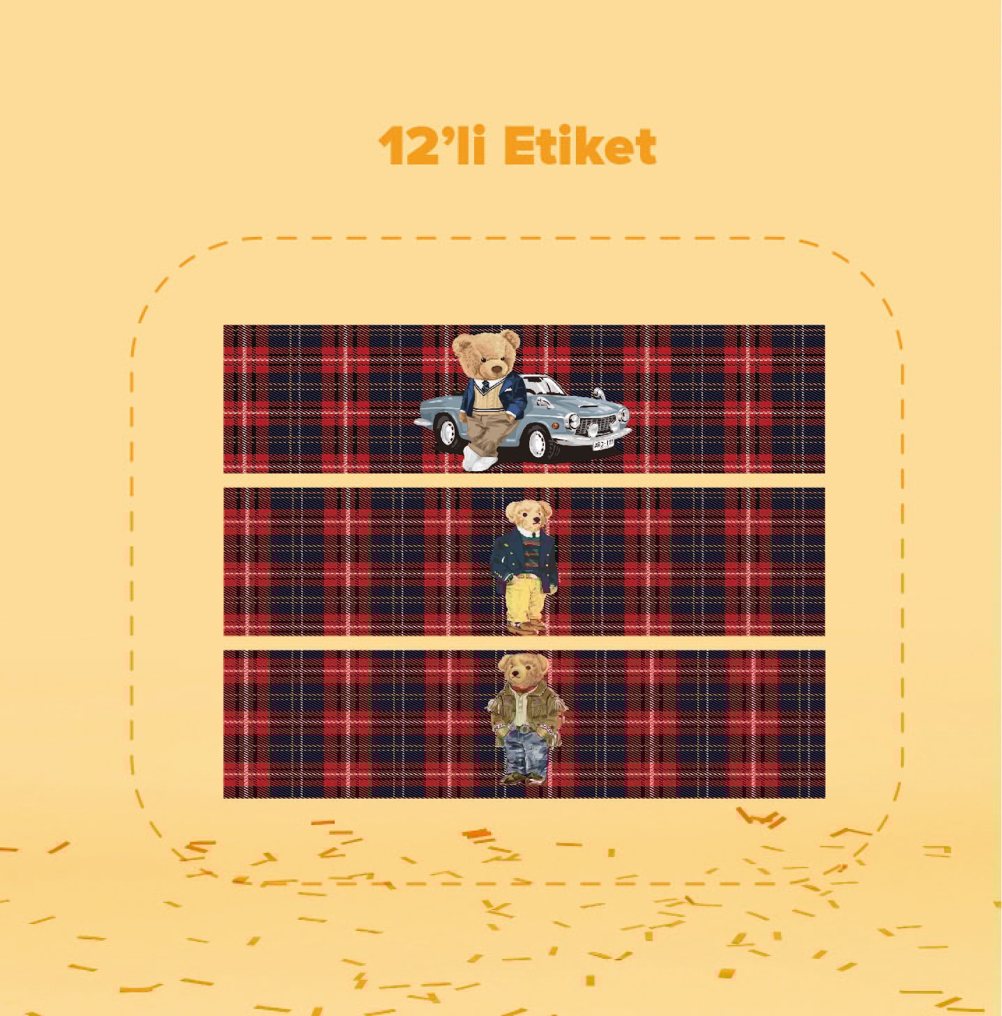 Polo Bear Temalı Su Şişesi Etiketi