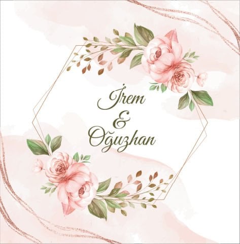 Pembe Gül Detaylı Dans Pisti Kaplaması