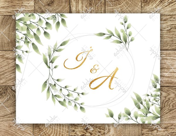 Gold Harfler Detaylı Yapraklı Dans Pisti Kaplaması